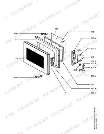 Взрыв-схема микроволновой печи Aeg MC 113 E/U-B - Схема узла Section2